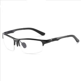 Fashion optical Frame Sport Aluminium magnesium Eyewear Flat mirror half frame glasses Short Sight eyewear272O