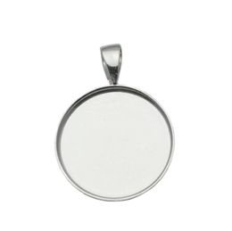 Beadsnice 19mm round pendant tray 925 sterling silver circle bezel setting for coin whole Jewellery findings ID 338276133949