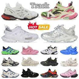 Free Shipping track 2.0 3.0 4.0 Paris Fashion Designer Shoes Mens Womens Triple S Tracks Runner All Black and White Light Blue grey pink leather Nylon Platform trainers