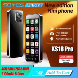 Original SOYES XS16 Pro 4'' Mini Smartphone 4GB RAM 128GB ROM Android 10.0 Octa core 2600mAh Face ID NFC 4G LTE Type-C OTG Small Phone