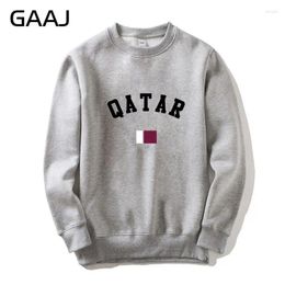 Men's Hoodies Qatar Flag Men Women Sweatshirt Casual Hooded Arab Hip Hop Mens Brand Clothing Man Hoodie 2023 Printed