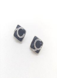 2022 Top quality Charm square shape stud earring with black Colour for women wedding Jewellery gift have box stamp PS78496452421