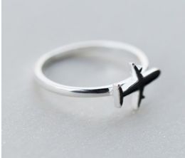 925 Sterling Silver Mini Airplain Adjustable Ring for Women Kids Jewelry Tiny Plane Air Plain Sculpture Vrs23048886856