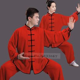 Ethnic Clothing Loose Chinese Traditional Tang Suit Kung Fu Clothes Retro Oriental Unisex Tai Chi Elastic Waist Viscose Loungewear 3XL 231212