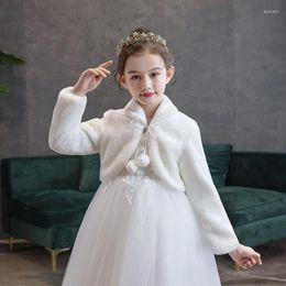 Jackets Kids Princess Dress Girls Cloak Windproof Shawl Coat Autumn And Winter Clothing Children Thickened Jacket Long Sleeves Coats Red