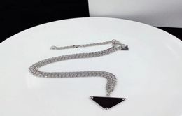 2021 Luxury designer Necklace chain for women men Jewellery charm fashion titanium steel black white pendant Italy high quality mens7347574
