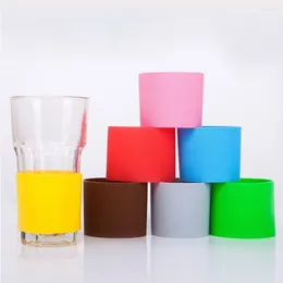 Wine Glasses Cabilock Glass Cup Set 5 Pcs Sleeve Silicone Coffee Drink Cover Bottle Mug Case