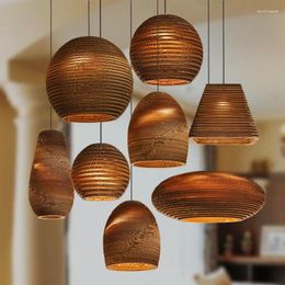 Pendant Lamps Southeast Asian Style Chinese Zen Coffee Shop Honeycomb Naked Pupa Chandelier Restaurant Tea Room Bar Lighting Fixtures