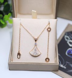 Designer Necklace Fan Shape Jewellery Crystal Necklaces Women Sliver Bracelets Luxury Designers Bracelet6013239