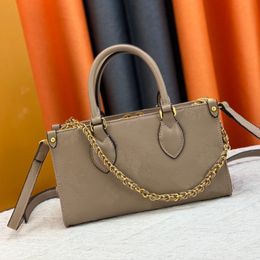 Modische Handtasche, Mini-Einkaufstasche, geprägtes Buchstaben-Logo-Design mit Null-Geldbörse, Outdoor-Leder-Damentasche mit Seriencode
