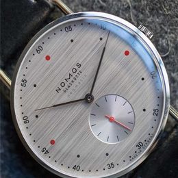 Moda casual marca nomos couro à prova dwaterproof água negócios relógio de quartzo masculino vestido relógios women251m