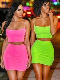 Skirts Sexy Solid Colour Suspenders Skirt Suit Slip Dress For Women