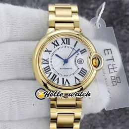 33mm V2 W2BB0002 W2BB0023 Fashion Lady Watches Japan NH05 NH06 Womens Watch White Texture Dial 18K Gold Steel Bracelet Sapphire Wr245B
