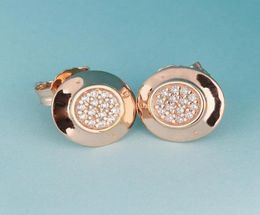 Wholesale- 18K Rose Gold Stud EARRING set Original box for 925 Silver CZ Diamond Earrings for Women Fashion accessories6000490