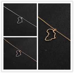 30PCS Outline African Country Map Necklaces Continent Egypt South Africa Kenya Nigeria Ethiopia Profile Charm Pendant Chain Women 7381489