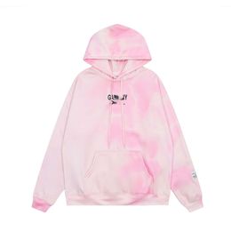 GELLERY DAPT Designer Hoodie Top Quality Women's Hoodies Sweatshirts Trendy Brand Tie Dye Loose Plush Hoodie With Unisex