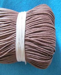 15mm BrownBlack Waxed Cotton Cord Rope Stringfor Necklace and BraceletJewelry Making DIY Cord7813522