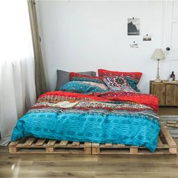 Bedding sets Bohemian Cotton 3d Comforter Bedding Sets Luxury Boho Duvet Cover Set Pillowcase Queen King Size Bedlinen Bedspread 231212