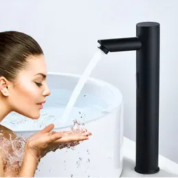 Bathroom Sink Faucets Copper Automatic Sensor Faucet Basin Single Cold Black Smart Infrared Hand Washing