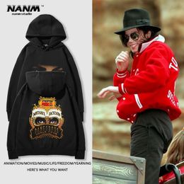 Michael Jackson Michael Jackson hooded sweater men and women personalized eye print vintage top