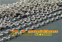 round line chains handwork decoration accessory diy brass copper metal flexible white K plated Jewellery findings wholes 345943528840