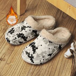 Slippers Man Winter Warm Furry Garden Shoes Waterproof Indoor Home Cotton Fur Loafers Casual Plush House Footwear 231212