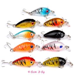 9 Colour Mixed 4 5cm 3 5g Crank Hard Baits Lures Fishing Hooks 10 Treble Hook Fishhooks Pesca Tackle B8 204285h6943983