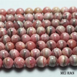 Meihan natural 9-9 3mm Rhodochrosite 1 strand smooth round loose beads for Jewellery making design CX200815296P