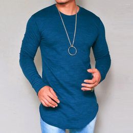 Men's Suits B6223 Collar Leisure Pure Colour Long Sleeve Streetwear Funny Tshirt For Men