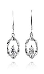 Dangle Chandelier Moissanite Or Natural Ruby Round Flower Drop Earring Per Jewellery 015ct2pcs Gemstone 925 Sterling Silver Fine1769198