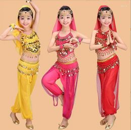 Stage Wear Belly Dance Kids Pants Costume Set Oriental Girls Dancing India Clothes Bellydance Child