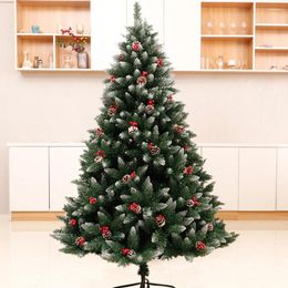 Christmas Decorations 1.8m Tree Artificial Pine Needle Xmas With Berry Year 2023 Indoor Outdoor Home Festival Decor