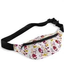 Waist Bags Plant Flowers Leaves Packs Shoulder Bag Unisex Messenger Casual Fashion Fanny Pack For Women