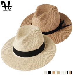 FURTALK Panama Hat Summer Sun Hats for Women Man Beach Straw Hat for Men UV Protection Cap chapeau femme 20202617258