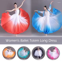 Stage Wear 360 540 720 Degrees Big Hem Skirt Gradient Chiffon Flowy Ballet Costume Chinese Classical Dance Performance Practise Women