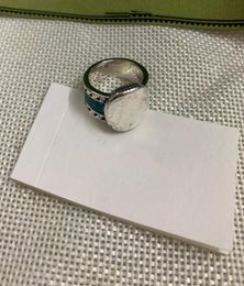 New Fashion Unique Design Couple Epoxy Ring Simple Highquality Silverplated Ring Trend Matching Supply NRJ9212077