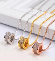 Stainless steel Roman love necklaces pendants Rhinestone choker necklace women men Lover neckalce Jewellery Gift with velvet bag9753719