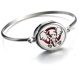 Diffuser Locket Bracelet Elephant Stainless Steel Bangle Magnetic Randomly Send 1pcs Oil Pads as Gift 0101021093535