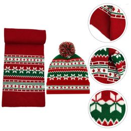 Berets Santa Hat Christmas Scarf Parent-child Kids Winter Gloves Baby Birthday Gift Acrylic Warm