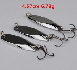 10pcslot Silver 457cm 678g VIB Spoons Metal Baits Lures 8 Hook Fishing Hooks Fishhooks Pesca Tackle KL2233993301