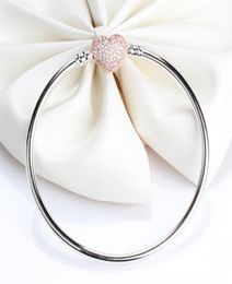 Wholesale-CZ Diamond Bangle Bracelet Set Original Box for 925 Sterling Silver Women Wedding Bracelets Jewelry accessories3699278