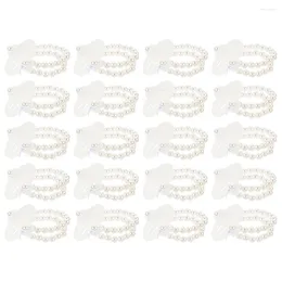 Hair Clips 20 Pcs Pearl Wrist Band Wristbands Corsage Bracelets Supplies Without Wedding Abs Wristlet Corsages Bride Bridesmaid