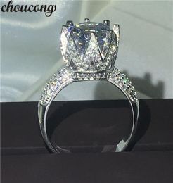 choucong Round cut 11mm Diamonique 8ct Diamond 925 sterling Silver Engagement Wedding Band Ring For Women Sz 5107987049