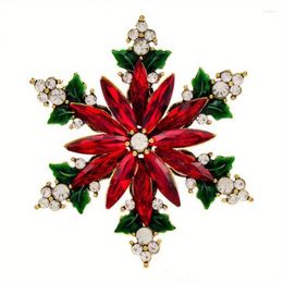 Garden Decorations 1pc Christmas Snowflake Shape Brooch Rhinestone Badge Pin Corsage Clothing Accessories