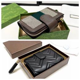 designers wallet ladies purse mens wallet Thread printing Letter womens leather luxurys credit wallets wallet card holder passport holder for men with box