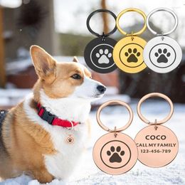 Dog Tag Personalized Nameplate Anti-lost Supplies Customized Collar Engraving With Address Name Kitten Puppy Accessories