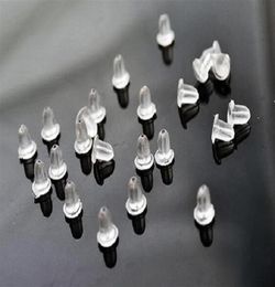 10000pcs bag or set 6mm Earrings Back Stoppers ear Plugging Blocked Jewellery Making DIY Accessories plastic clear white244H1368642