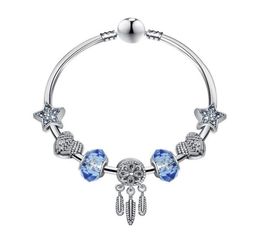 Charms fit for Bracelets Blue Star Beads Dream Catcher Dangle Pendant Bangle love Bead Diy Wedding Jewellery Accessories5333118