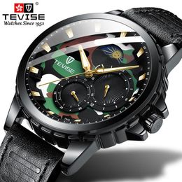TEVISE Casual Men Automatic Mechanical Watch Fashion Man Waterproof Sport Military Clock Relogio Masculino241c