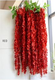 16M long White Artificial Silk Hydrangea Flower Wisteria Garland Hanging Ornament For Garden Home Wedding Decoration Supplies7265807